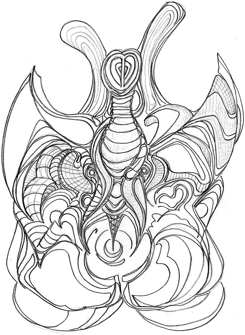 800x1094 Lord Ganesha Abstract Line Art
