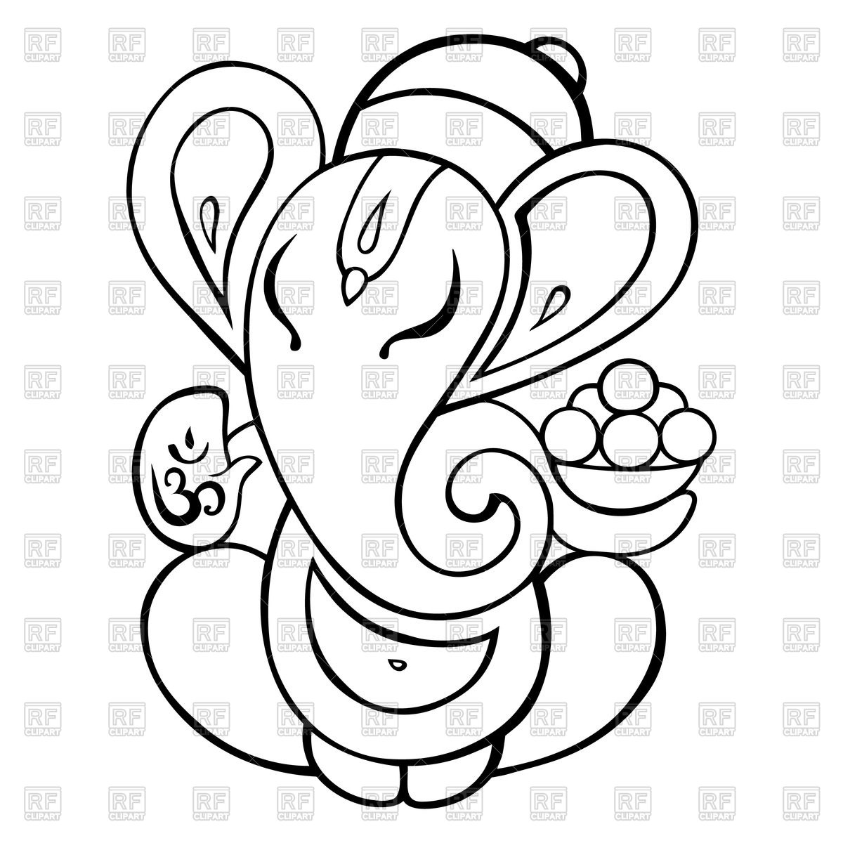 1200x1200 Abstract Ganesha Clipart