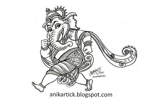 480x350 God Ganesha In My Pen Drawing In Line Drawing In My Favorite Style