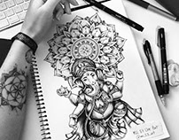 202x158 Ganesh Mandala Tattoo Commission On Behance