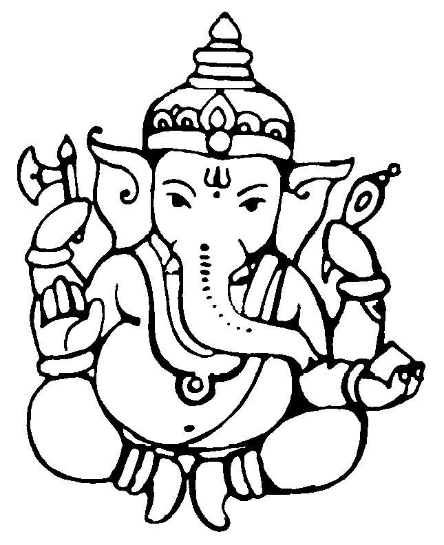 645x792 Ganesha Outline Free Clip Arts Sanyangfrp
