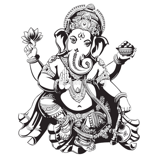 550x550 Black And White Ganesh Ganesha Tattoo Black And White Ganesha