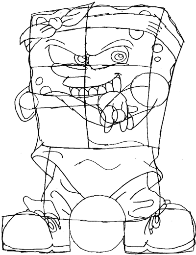 400x520 How To Draw Gangsta Spongebob Squarepants