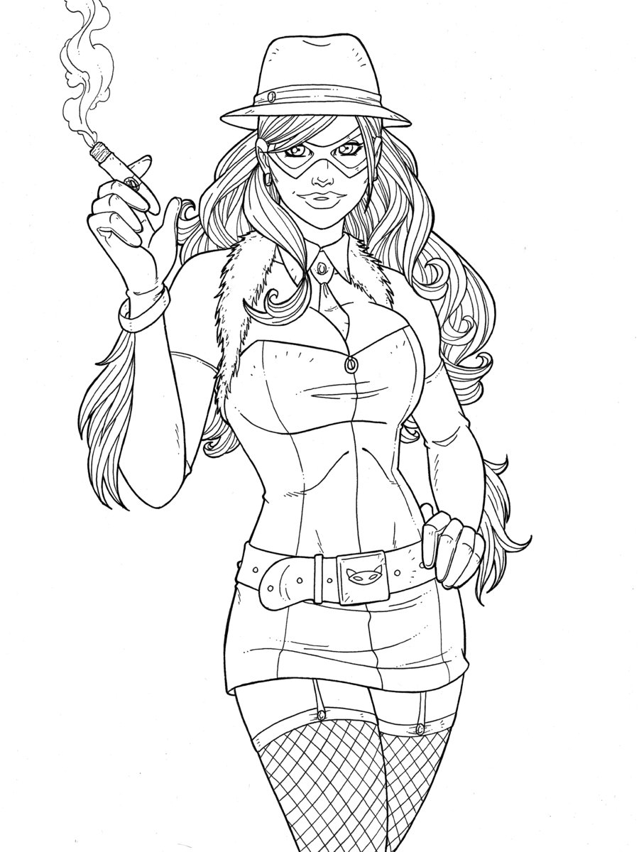 900x1200 Gangster Girl Cartoon Drawing Gangster Blackcat