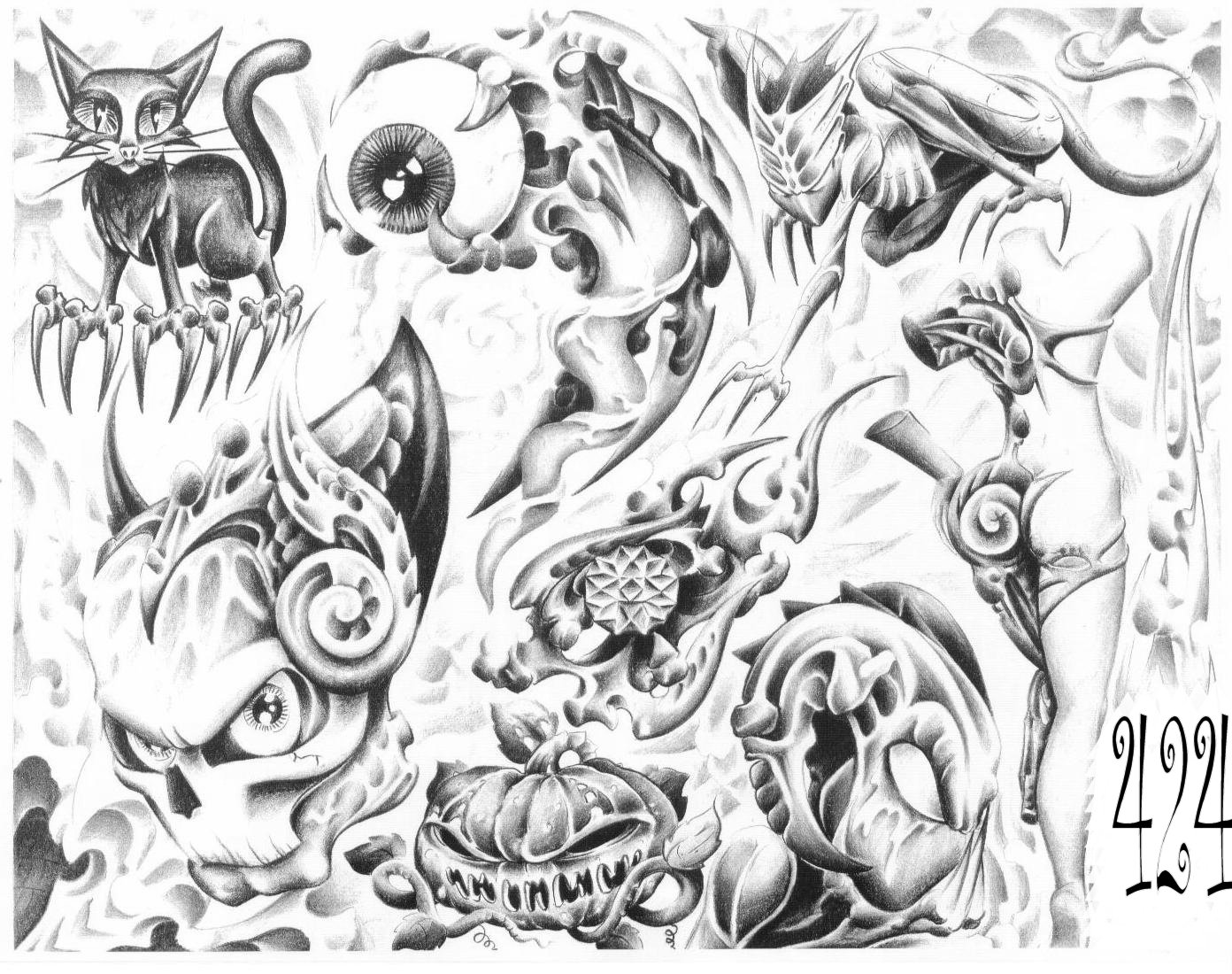 1392x1100 Collection Of Black N White Gangsta Tattoo On Back