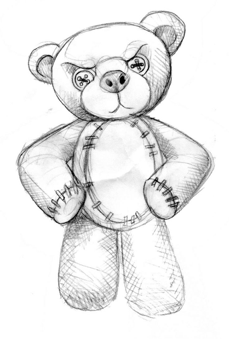 736x1086 Drawn Teddy Bear Gangster