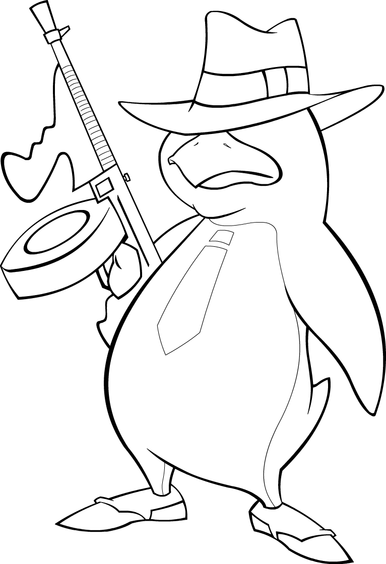 766x1120 Gangster Penguin By Mackie85