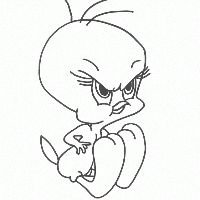639x640 Tweety Bird Gangster Cartoon Drawings