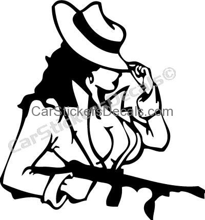400x429 Gangster Girl Sticker Amp Decal