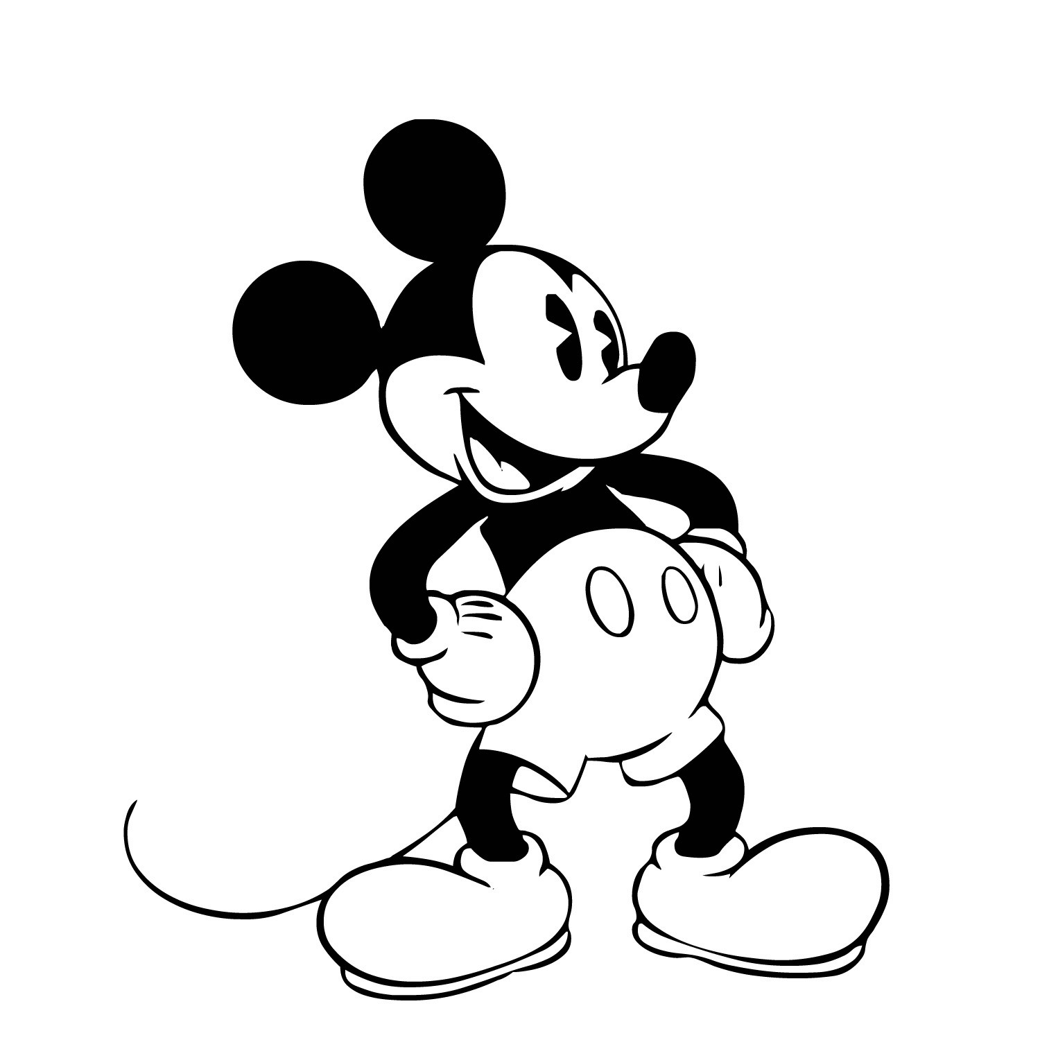 1500x1500 Mickey Mouse Clipart Black And White