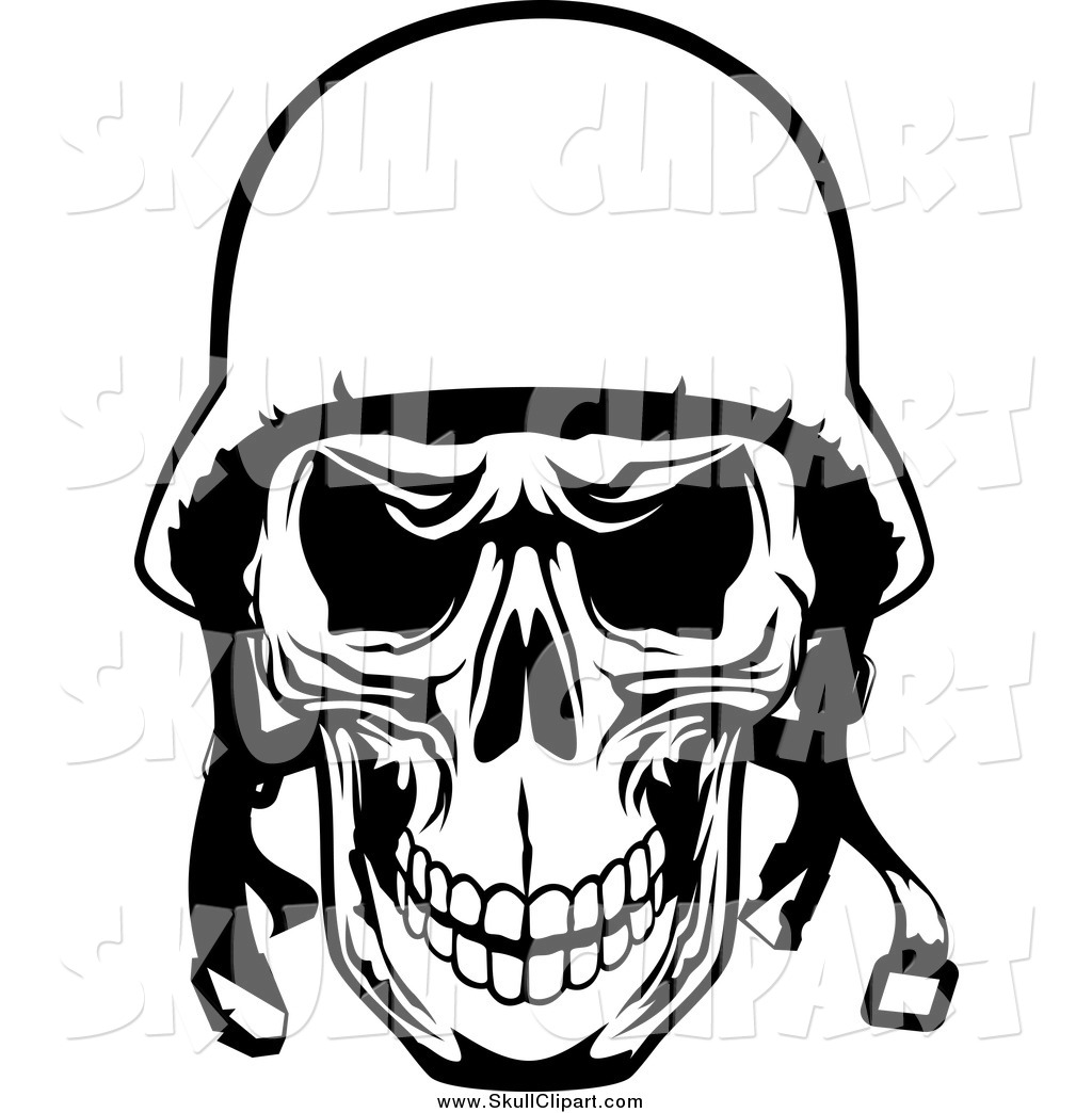 1024x1044 Vector Cliprt Of Blacknd White Tough Pilot Skull