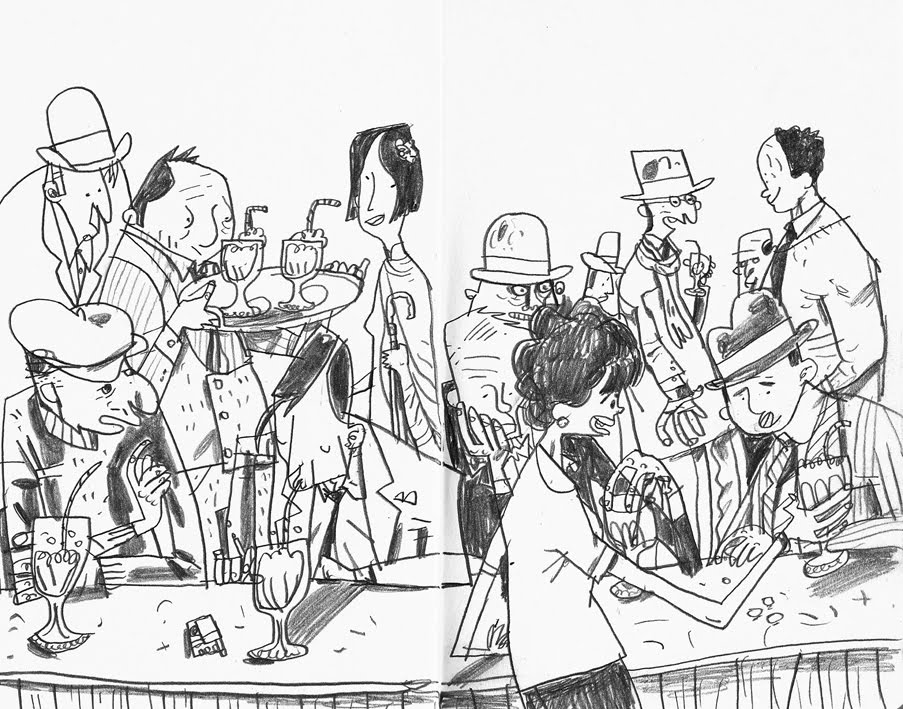 903x709 W J C Gangsters In A Milk Shake Shop