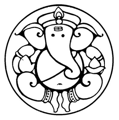 396x400 Ganpati Clipart Black And White