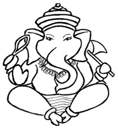 467x510 Ganpati Sketch