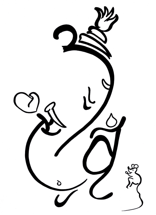 535x734 Single Name Arts Akshar Ganesh Kala