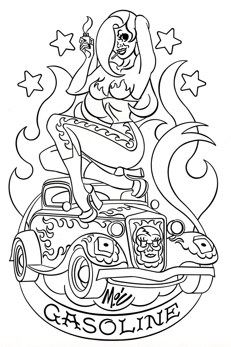 802x1200 Hot Rod Pin Up Gal Illustration!, In Mitchell O'Connell's Mitch O