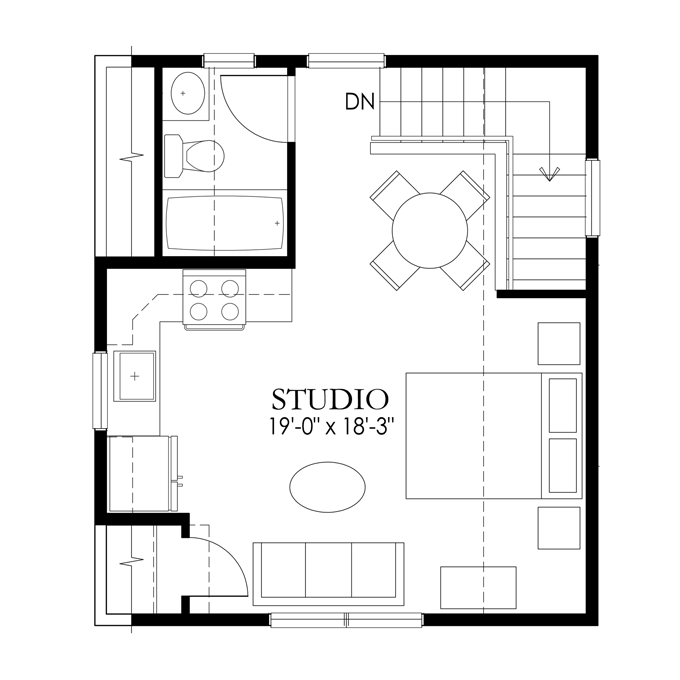 680x680 Apartments Half Garage Single Level Craftsman Garage And Studio