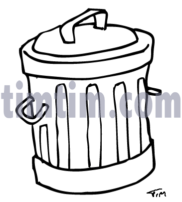 365x405 Free Drawing Of Garbage Can Bw From The Category Building Home