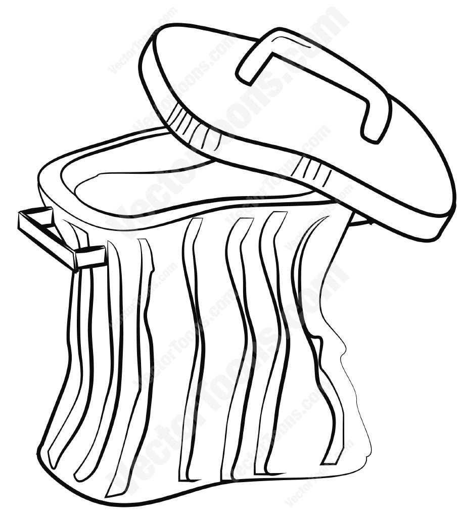 916x1023 Metal Trash Can With Lid Cartoon Clipart