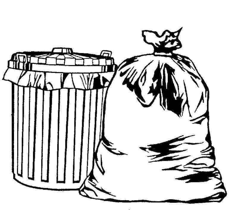 800x705 Garbage Can Clipart Black And White