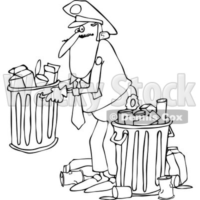 400x400 Of A Black And White Man Picking Up A Garbage Can