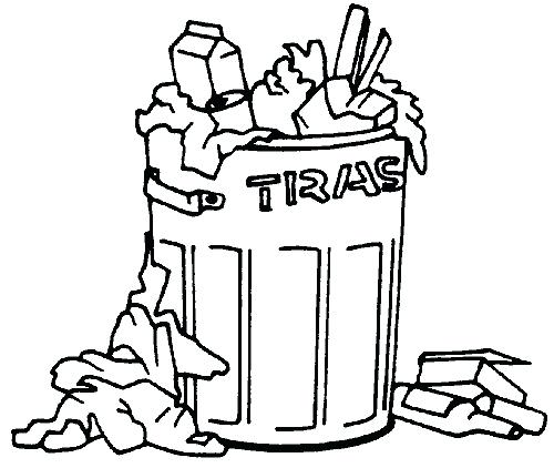 500x422 Trash Can Drawing