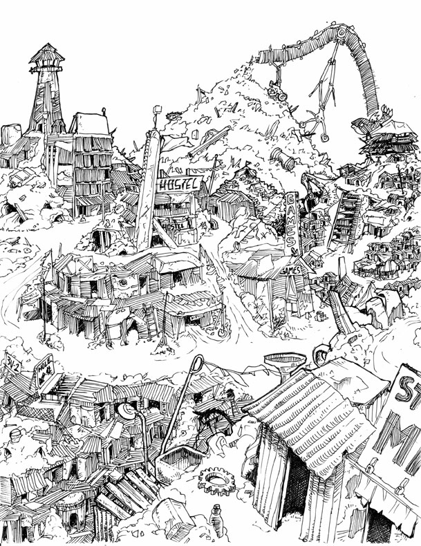 609x790 Garbage City By Flyinplatipi