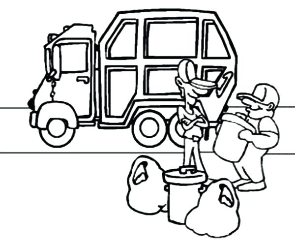 600x500 Fresh Garbage Truck Coloring Page For Garbage Truck Coloring Page
