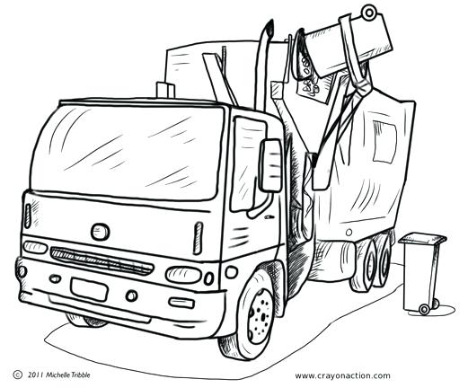 521x432 Garbage Truck Coloring Page Also Astonishing Design Garbage Truck
