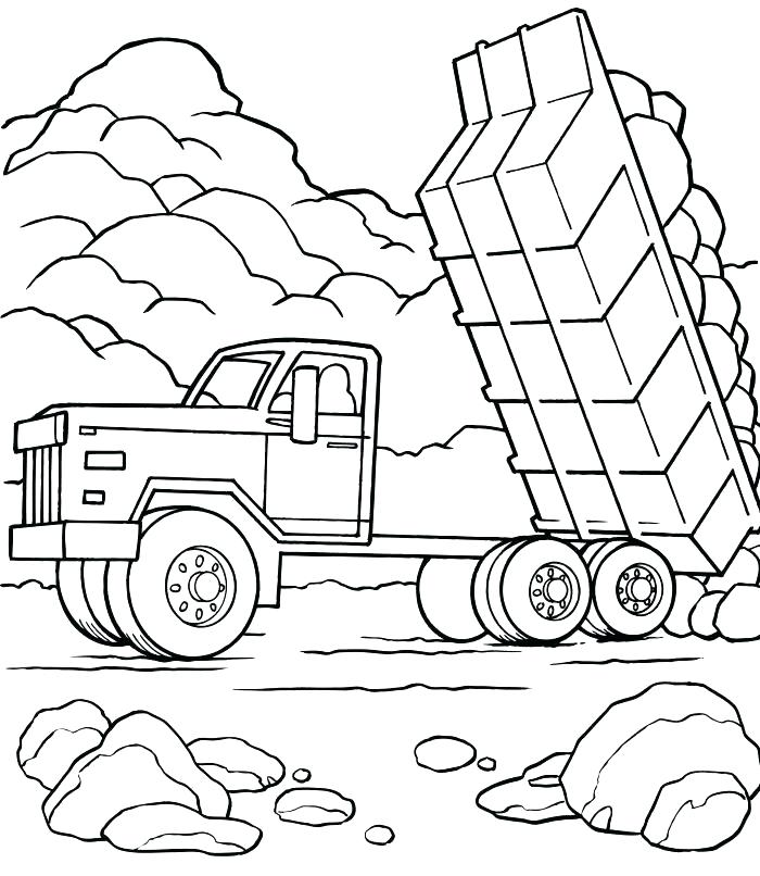 700x806 Peterbilt Coloring Pages Semi Truck Coloring Page Drawing Sketch