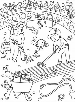 260x352 Flower Garden Drawing For Kids Wkdultrr Decorating Clear