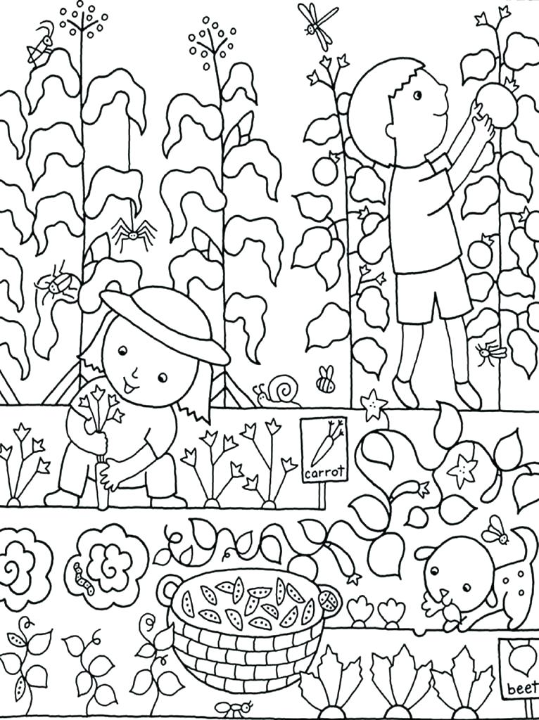 766x1024 Flower Garden Coloring Page Daisy Flower Garden Coloring Sheets