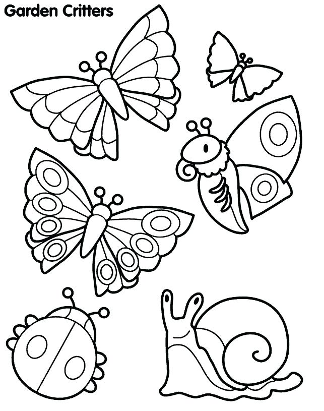 643x815 Simple Coloring Pages For Kids Garden Critter Coloring Page