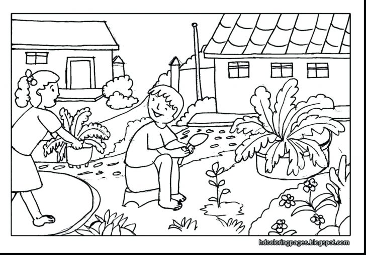728x509 Sunflower Garden Coloring Page Pages Thanksgiving Dinner Adults