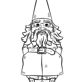 268x268 Coloring Page Garden Gnome Kids Drawing And Pages On David