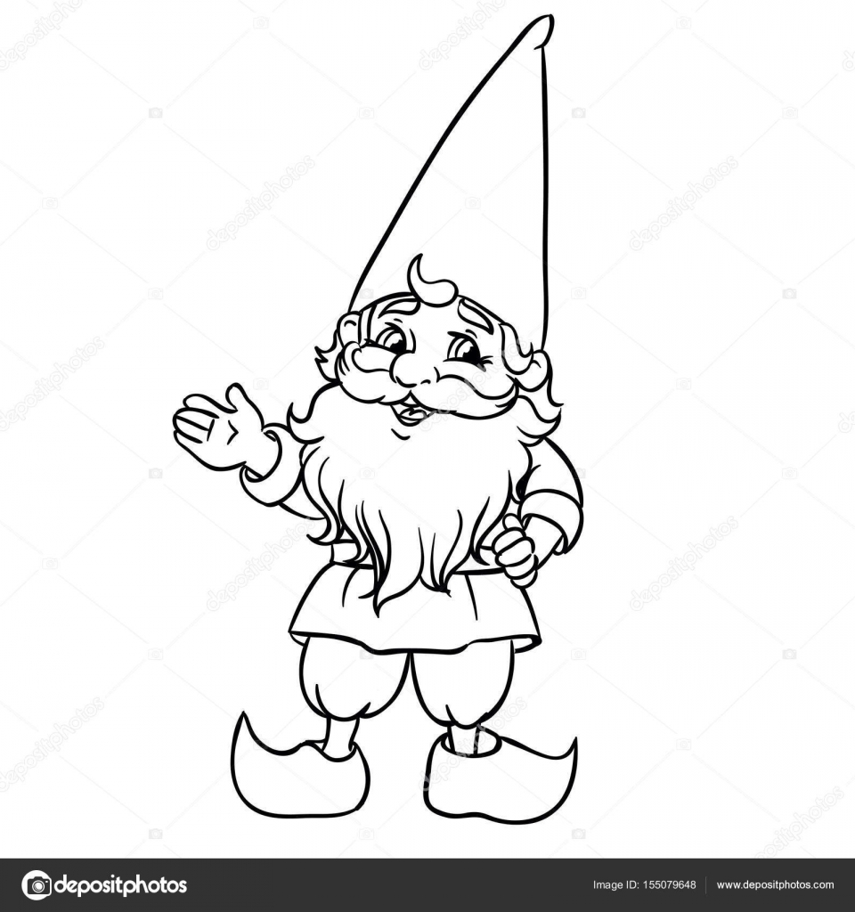 960x1024 Cute Cartoon Garden Gnome. Stock Vector Efoxly