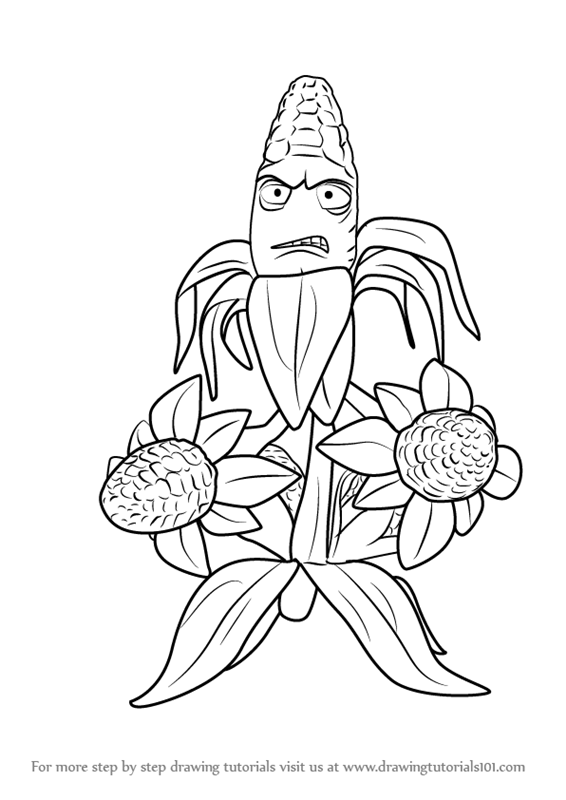 566x800 Learn How To Draw Kernel Corn From Plants Vs. Zombies