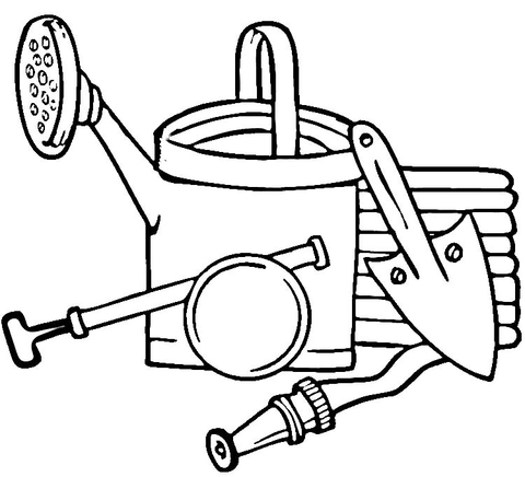 480x436 Garden Tools Coloring Page Free Printable Coloring Pages
