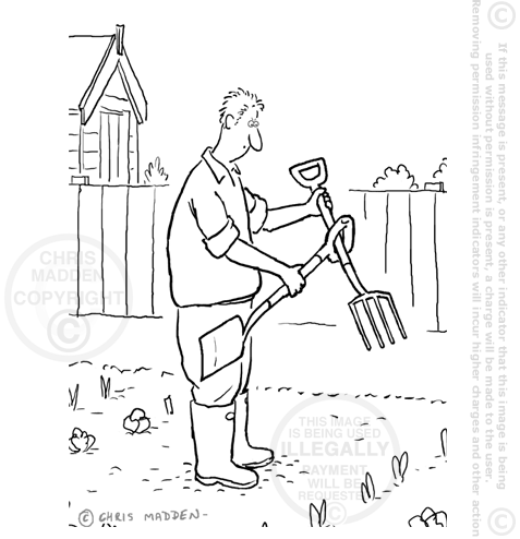 477x494 Cartoon Interlocking Garden Tools