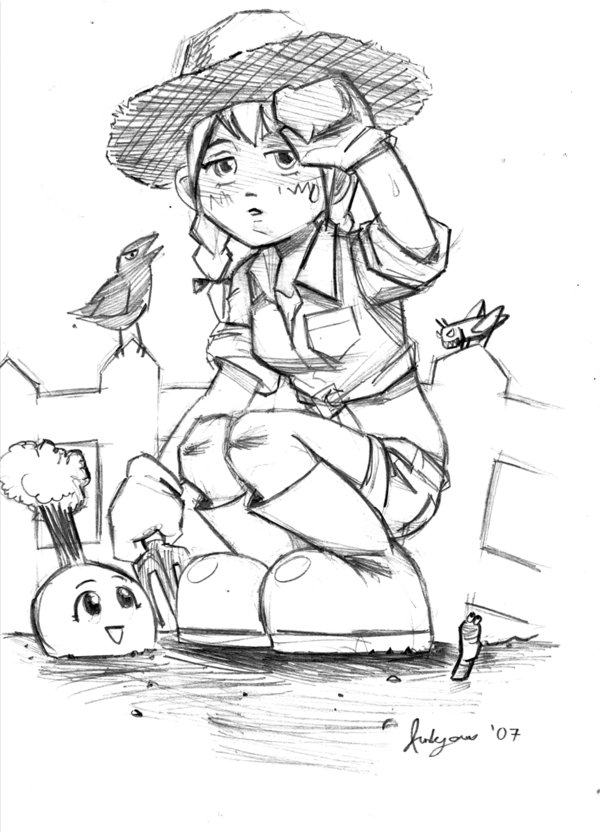 600x832 Sketch Gardener By Hikarikun