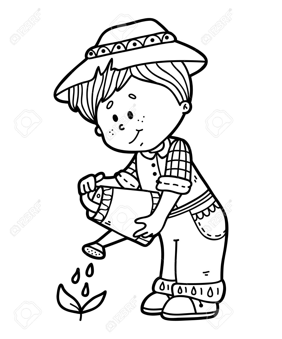 Gardener Printable Coloring Page For Kids - vrogue.co
