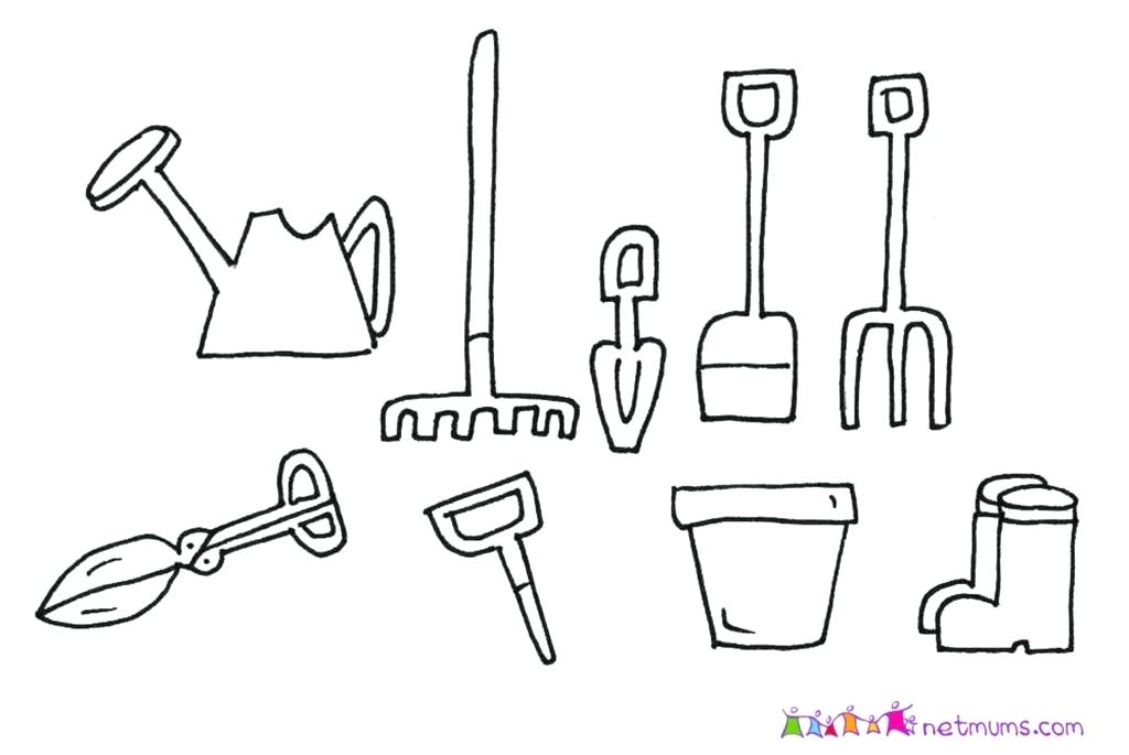 1024x685 Drawing Of Garden Tools Garden Tools With Pictures Garden Design