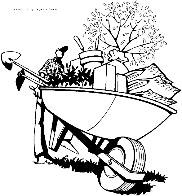 587x633 Gardening Tools Coloring Pages Parrot Outline Coloring Page