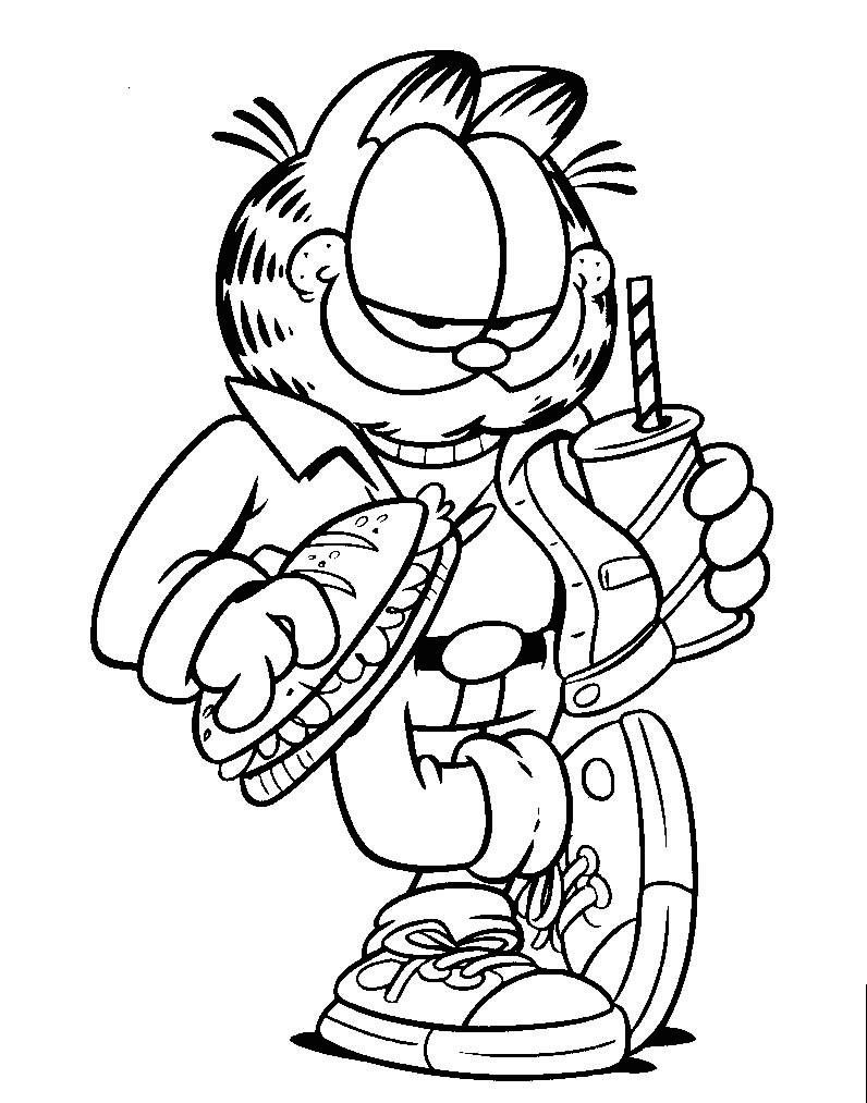 796x1013 Garfield Coloring