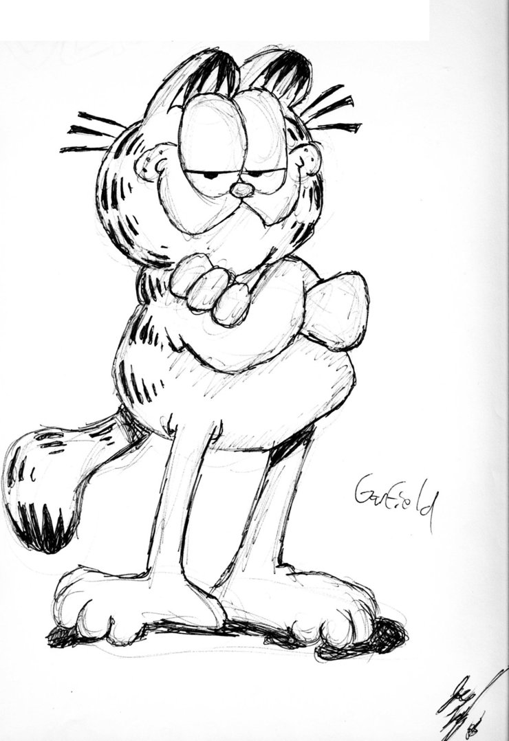 740x1078 Garfield Sketch By The Bound Phoenix
