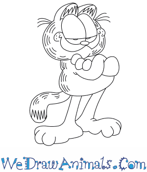 300x350 How To Draw Garfield