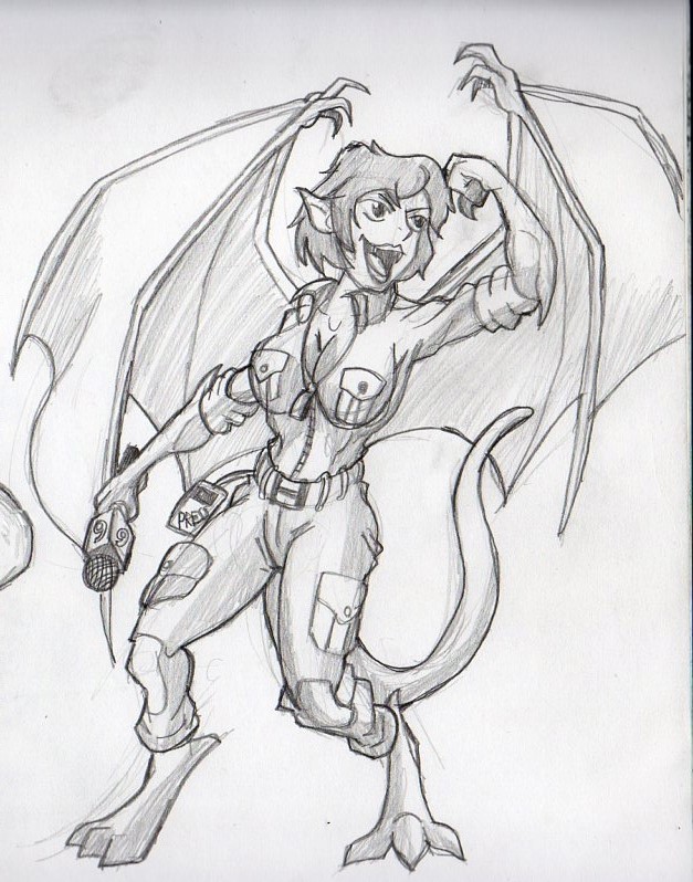 627x798 April O'Neil Gargoyle By Magra123