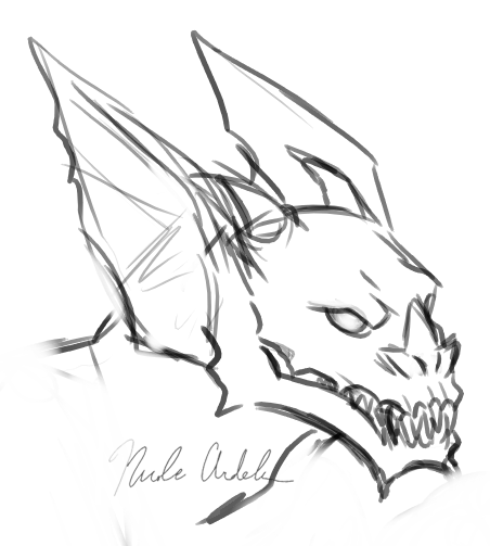452x503 Gargoyle Head Sketch Monsterpieces