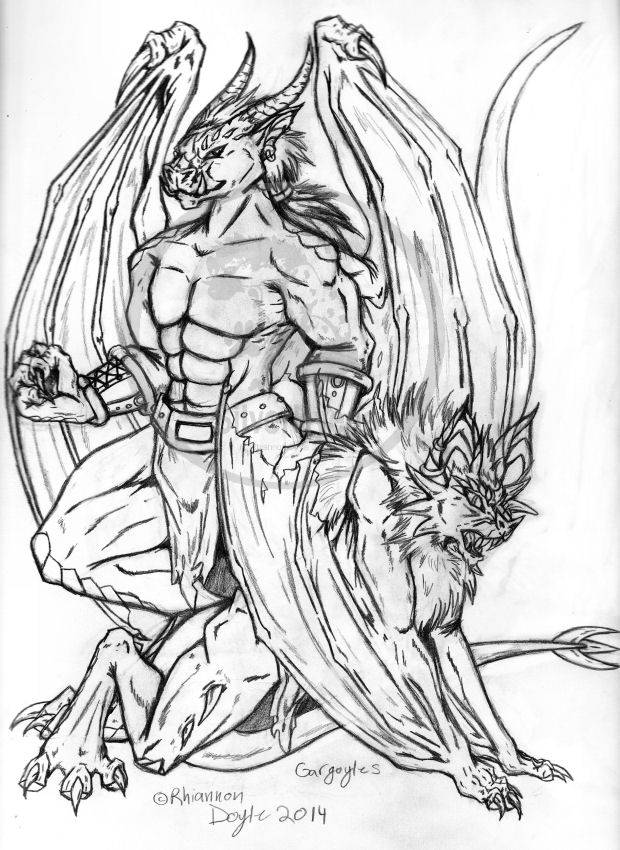 620x850 Celestial Beast, Gargoyles By Thesilverhyena