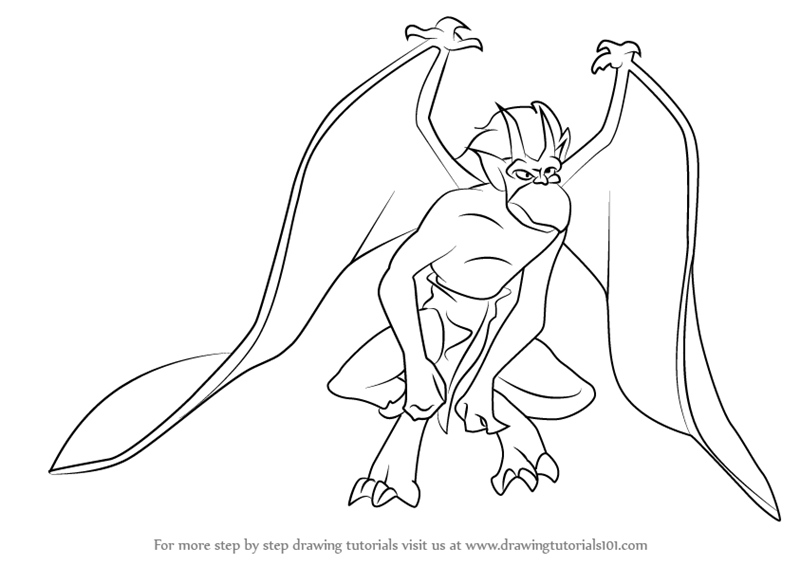 800x565 Learn How To Draw Brooklyn From Gargoyles (Gargoyles) Step By Step